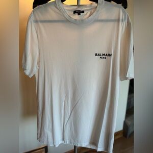 Balmain T-shirt size extra large with embroidered logo.